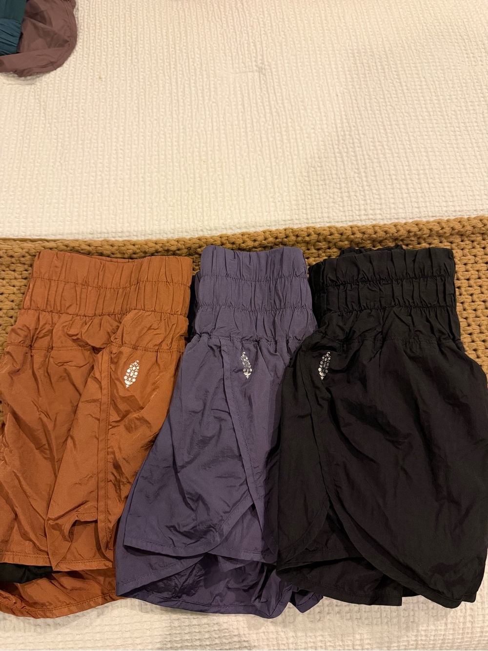 Free people Way Home size medium Active Shorts in rust Brown, Purple, and Black